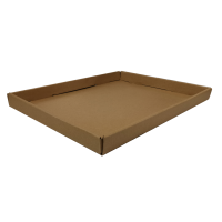 Plateau repas carton brun foncé    H25mm