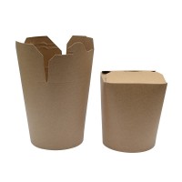 Pot carton rond kraft fermeture à fente 950ml Ø103mm  H118mm