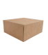 Boite pâtissière carton kraft brun  180x180mm H80mm