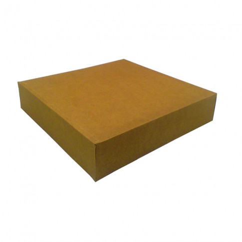 Boite pâtissière carton kraft brun  320x320mm H50mm